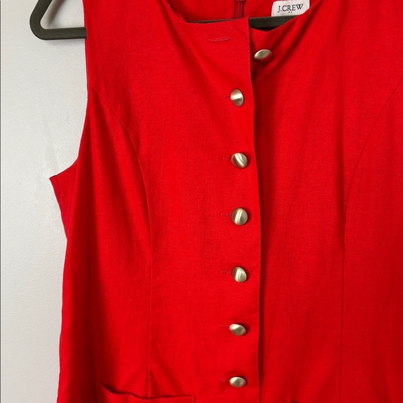 J. Crew Linen-blend Button Front Mini Dress in Linen Blend - Size 4 - Picture 3 of 9